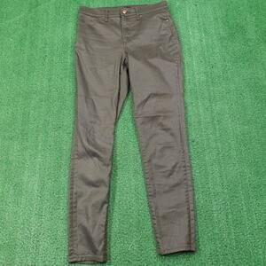 Express Skinny High Rise Jeans Womens 6L Green Dark Wash Stretch Denim 29x28